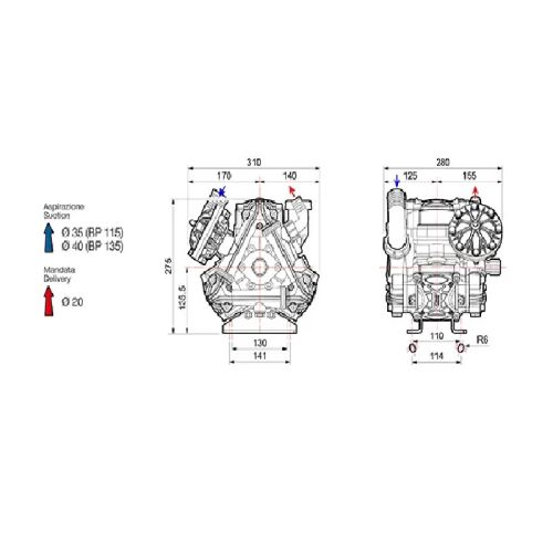 картинка Насос мембранный Comet BP135 D (124 л/мин; 20 бар) фото 3 картинка Насос мембранный Comet BP135 D (124 л/мин; 20 бар) фото 3