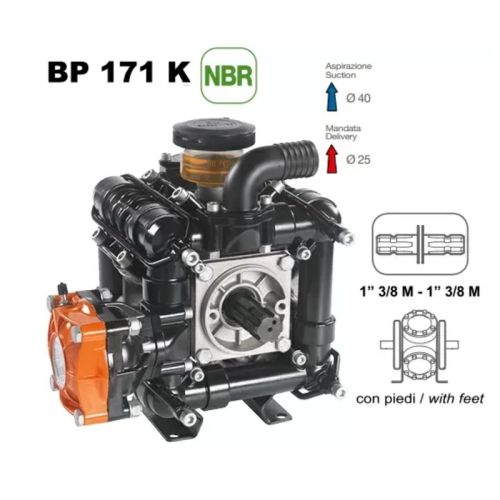 картинка Насос мембранный Comet BP171 (162 л/мин; 20 бар) фото 2 картинка Насос мембранный Comet BP171 (162 л/мин; 20 бар) фото 2