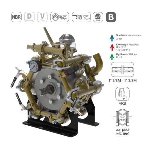 картинка Насос мембранно-поршневой Comet IDS 2600 (249 л/мин; 50 бар) фото 6 картинка Насос мембранно-поршневой Comet IDS 2600 (249 л/мин; 50 бар) фото 6