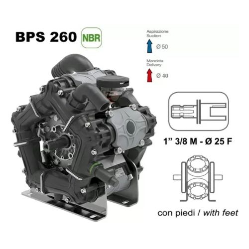 картинка Насос мембранный Comet ВPS260 NBR40 (249 л/мин; 20 бар) фото 4 картинка Насос мембранный Comet ВPS260 NBR40 (249 л/мин; 20 бар) фото 4