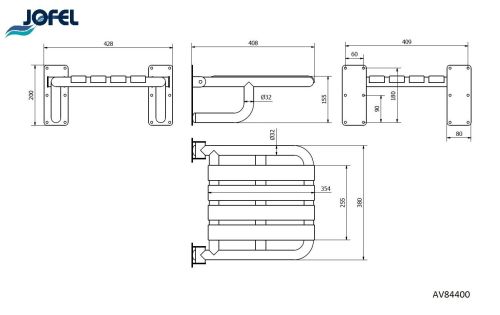 картинка Сиденье откидное д/ душевой AV84400 фото 2 картинка Сиденье откидное д/ душевой AV84400 фото 2